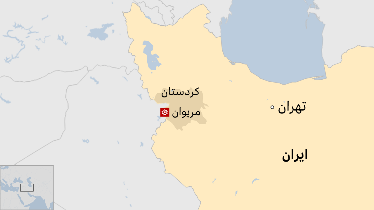 نقشه ایران و مریوان
