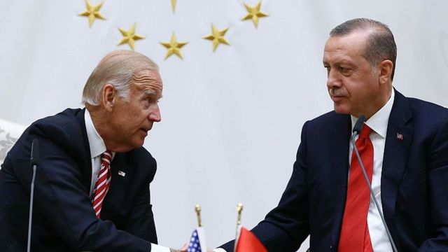 Joe Biden y Recep Tayyip Erdogan