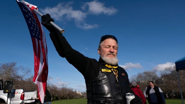 Manifestación de los Proud Boys.