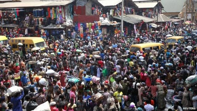 Marché central de Balogun à Lagos, Nigeria