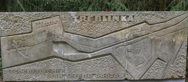 Letrero de concreto de Treblinka