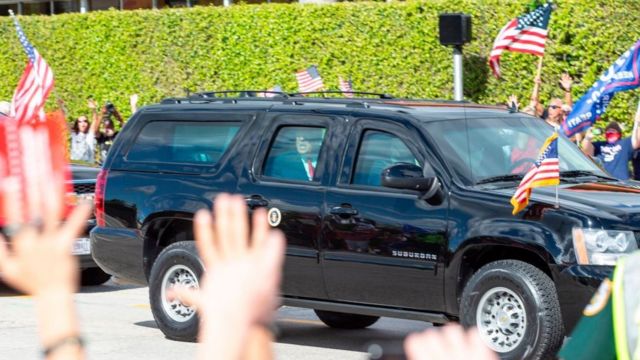 Chegada de Donald Trump a Palm Beach em 20 de janeiro