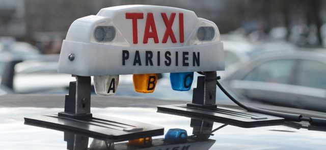 Paris taxi sign, file pic
