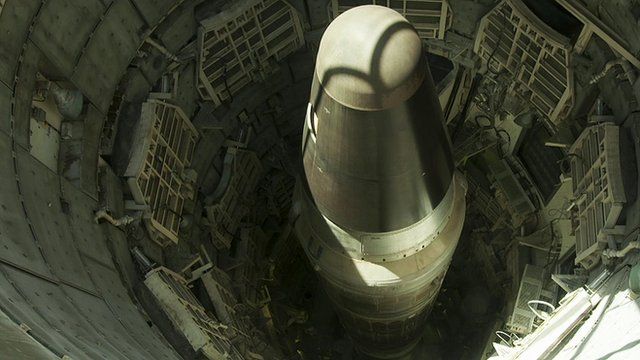 A decommissioned missile