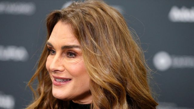 American actress Brooke Shields in an interview during the Academy Awards