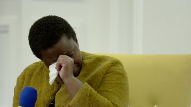 Mary crying during the seminar