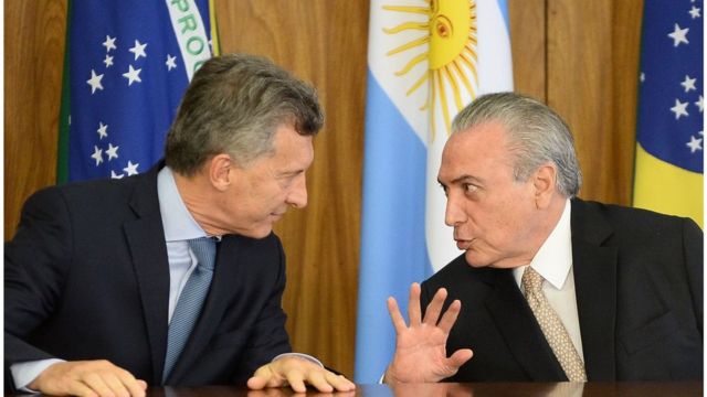 Mauricio Macri y Michel Temer