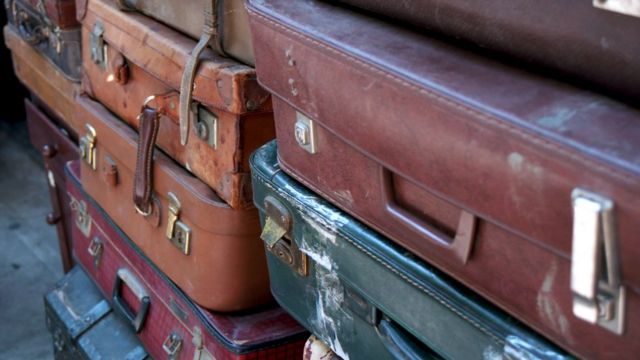 File photo of old suitcases