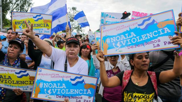 Manifestación en apoyo al gobierno de Daniel Ortega, 2 de mayo de 2018