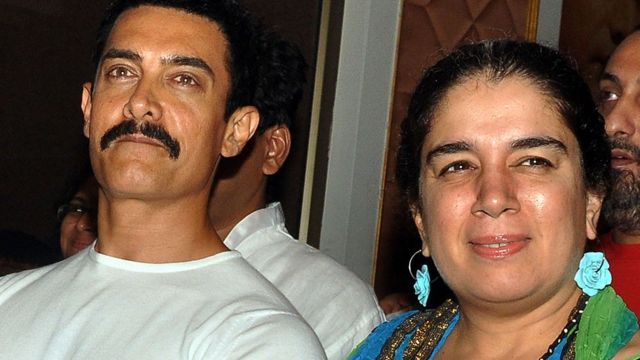 आमिर ख़ान अपनी पहली पत्नी के साथ