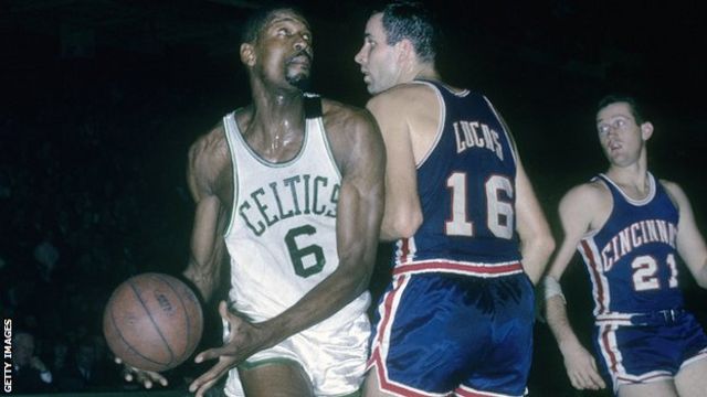 Bill Russell's No. 6 jersey is retired across the NBA