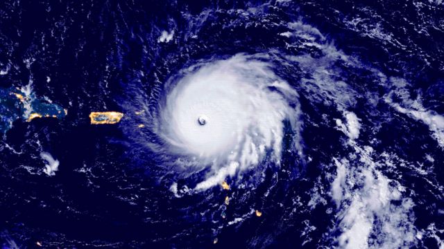 Imagem de satélite do furacão Irma