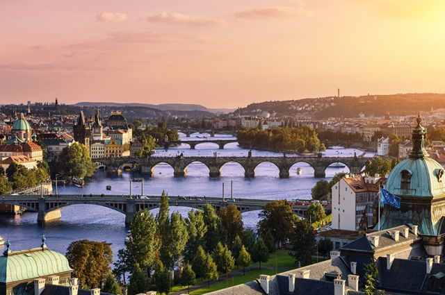 Vista aérea de Praga