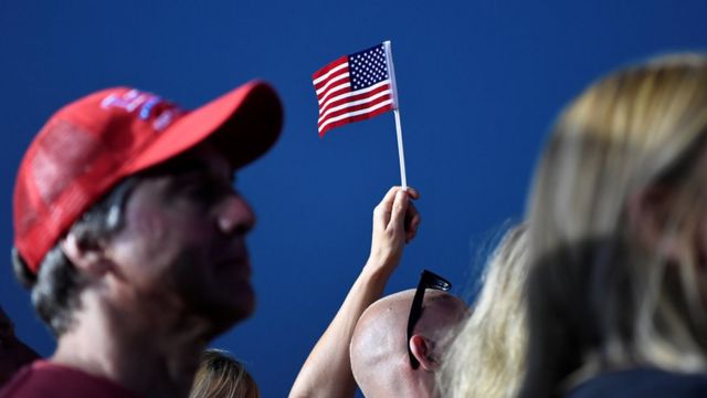 Supporters of former U.S. President Trump attend his first post-presidency campaign rally at the Lorain County Fairgrounds in Wellington, Ohio, U.S., 26 June 2021.
