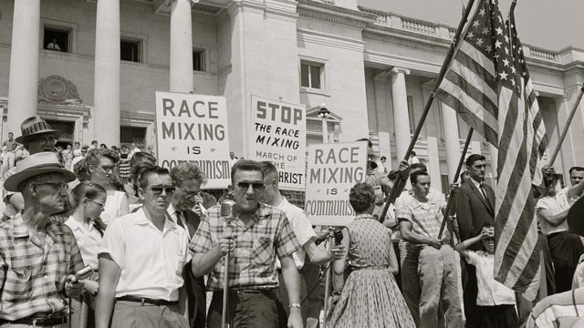 Imagen de 1959 de una protesta en Little rock.