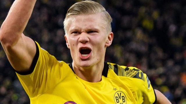 Mshambuliaji wa Borussia Dortmund Erling Braut Haaland