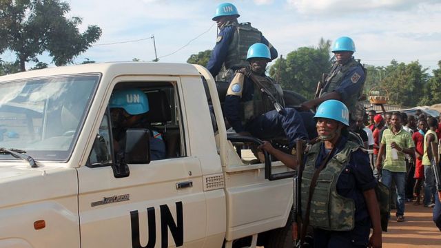 Des soldats de la Mission des Nations unies en Centrafrique