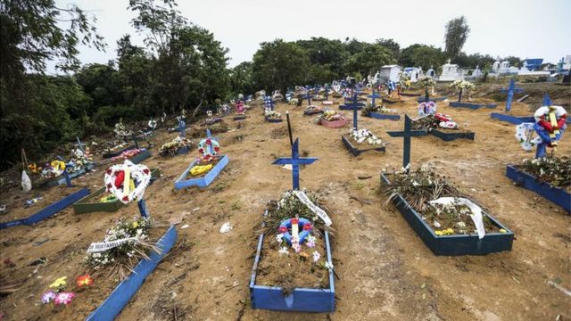 Quadra 34 do Cemitério Parque Tarumã, onde estão enterrados os detentos mortos na rebelião do Complexo Penitenciário Anísio Jobim em janeiro de 2017 (Marcelo Camargo/Agência Brasil)