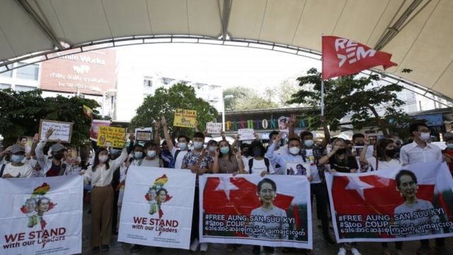 مظاهرة في ميانمار