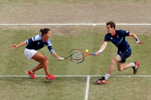 Laura Robson y Andy Murray, de Gran Bretaña.