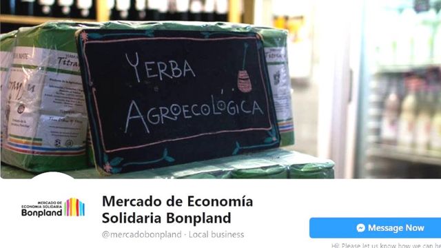 Capture of the Facebook page of the Bonpland Market in Buenos Aires.