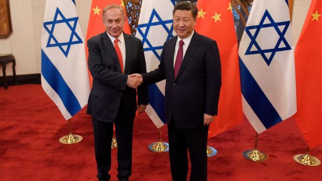 Xi Jinping and Benjamin Netanyahu.