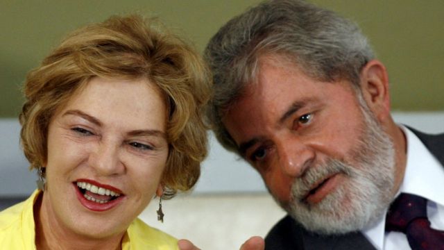 Brazil"s Ex President Luiz Inacio Lula da Silva and his wife Marisa Leticia.