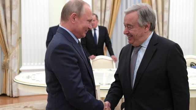 Vladimir Putin na Antonio Guterres