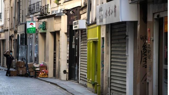Closed shops in Paris