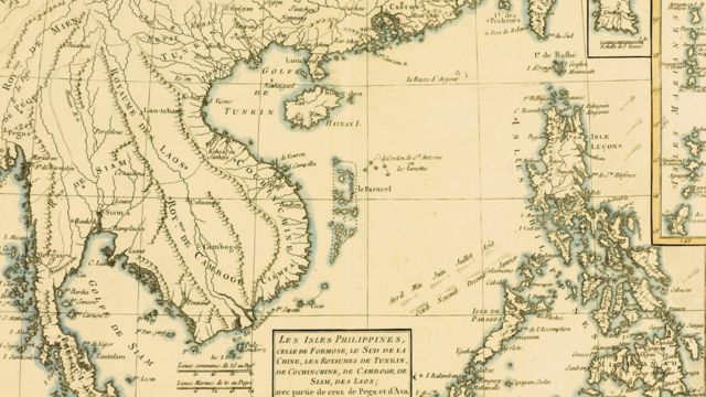 Bản đồ Bonne về Philippines xuất bản năm 1760 có cả hình các xứ sở tồn tại trên bán đảo Đông Dương vào thời điểm đó