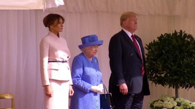 Меланія Трамп, королева Єлизавета ІІ та Дональд Трамп