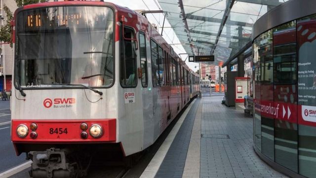 Bonn'daki bir tramvay