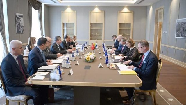 Türkiye heyeti, İsveç ve Finlandiya heyetleri ile NATO'ya üyelik başvurularına ilişkin Çarşamba günü Ankara'da istişarelerde bulunmuştu.