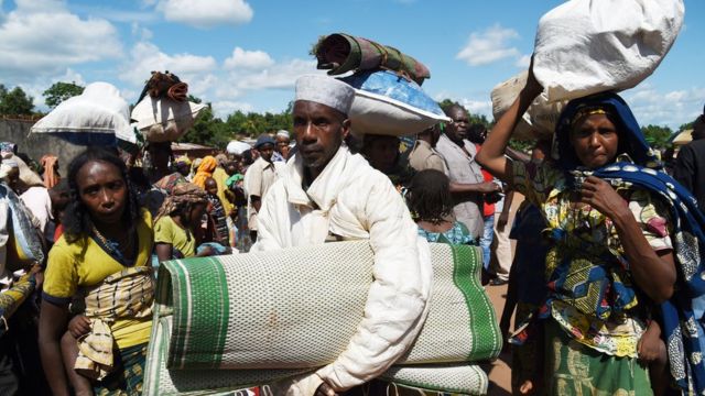 Des populations fuient les rebelles Balaka à Yaloké en 2014 (illustration)