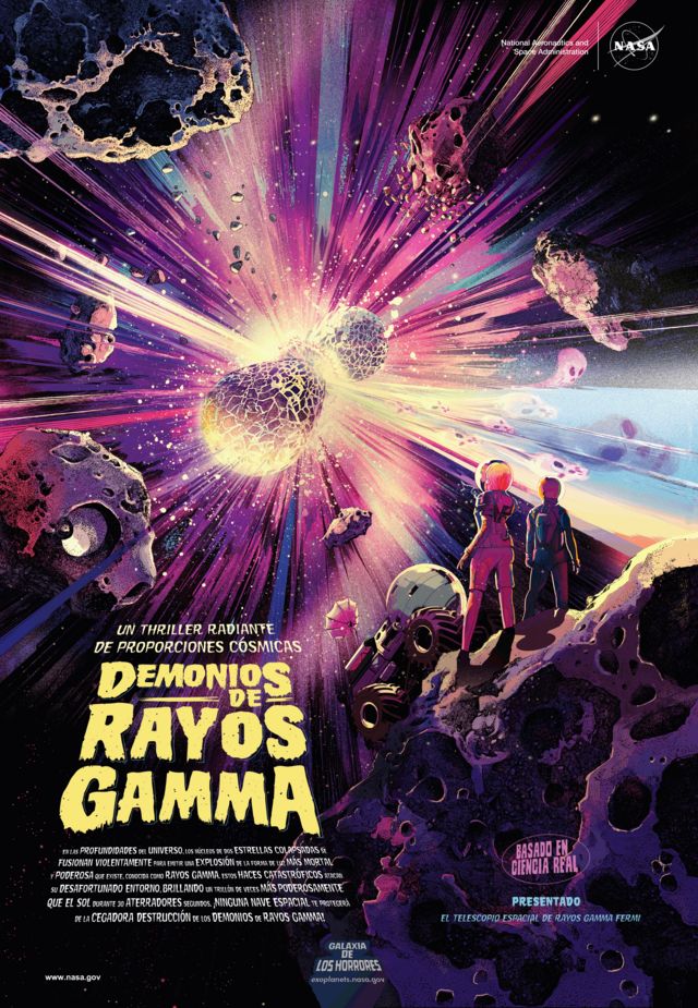 Afiche de la NASA de rayos gama