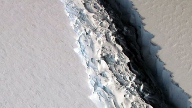 Grieta en la Antártica
