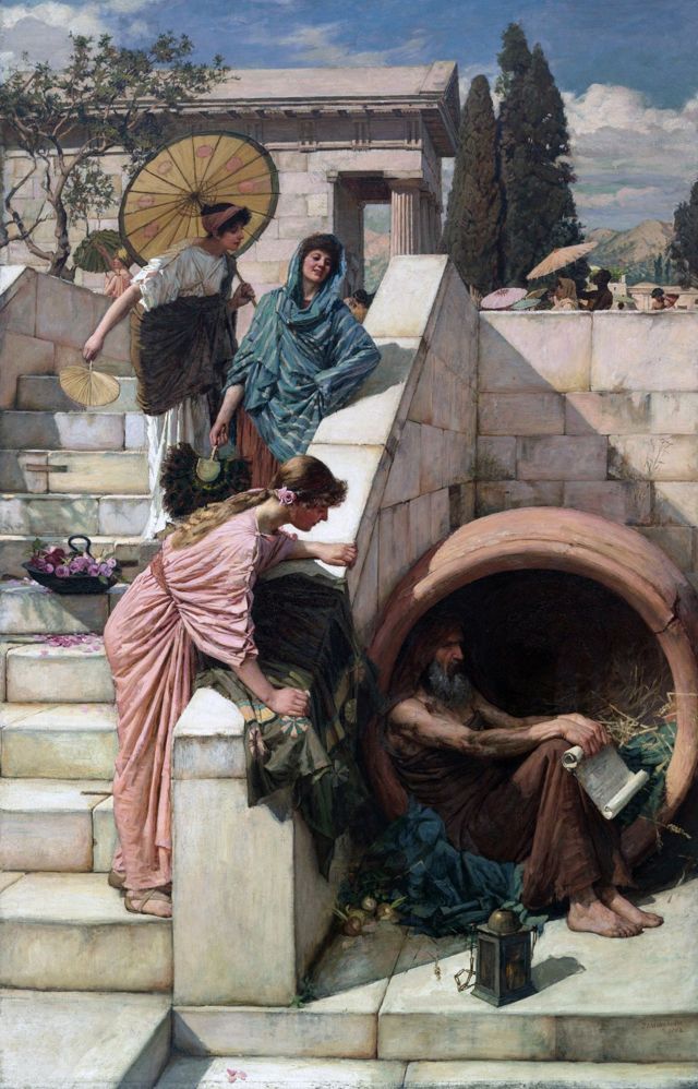 "Diógenes", de John William Waterhouse (1882).