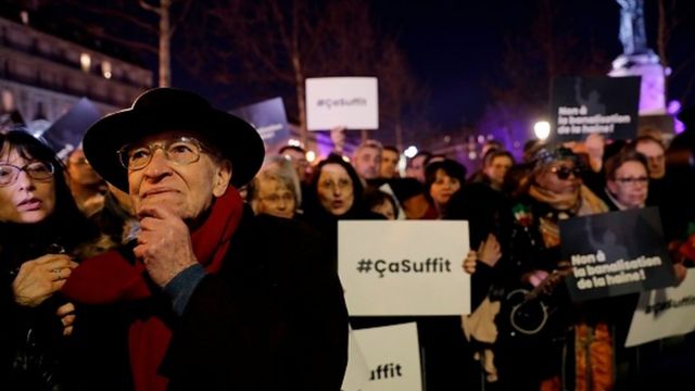仏各地で 反ユダヤ主義 抗議デモ ユダヤ人への憎悪犯罪増加で cニュース