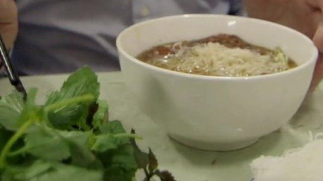 Dish of noodles in Vietnam