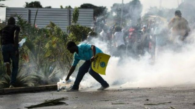 Scène de violence au Gabon, après le scrutin présidentiel du 27 août dernier.