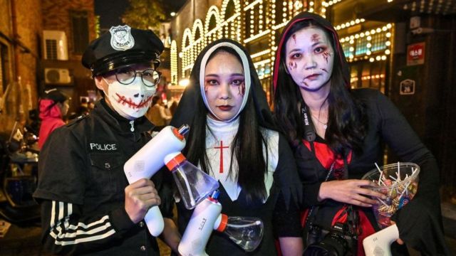 Participants of the Itaewon Halloween Festival