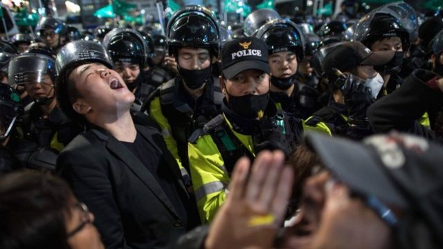 Protes di Korea Selatan