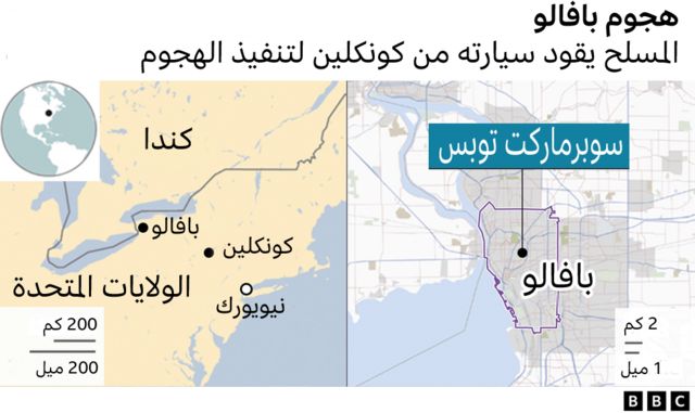 خريطة توضح موقع تنفيذ الهجوم