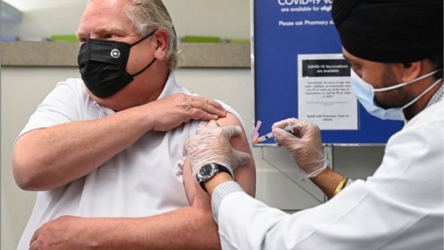 Ontario Premier Doug Ford Gets Vaccinated