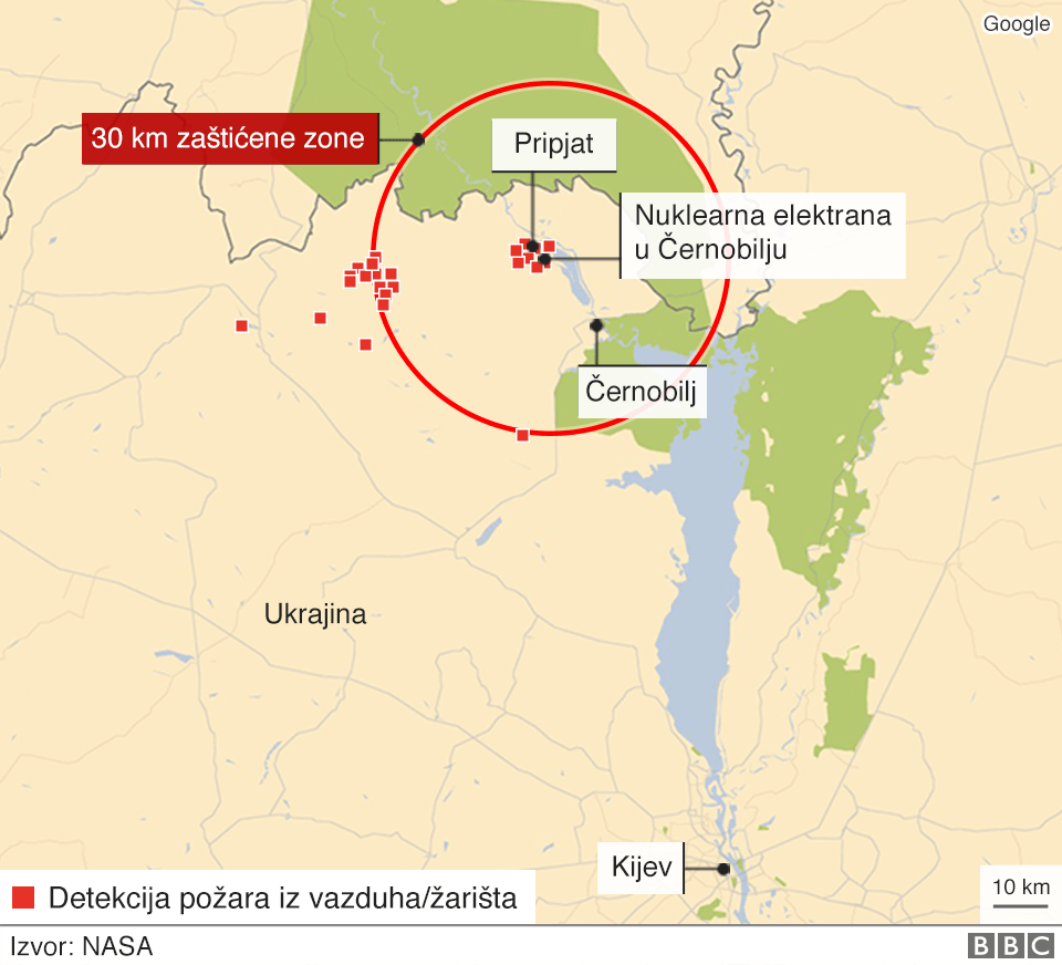 Cernobilj Pozar Je Pod Kontrolom Kazu Ukrajinski Zvanicnici Bbc News Na Srpskom