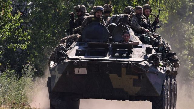 Українські військові біля Сіверська 8 липня