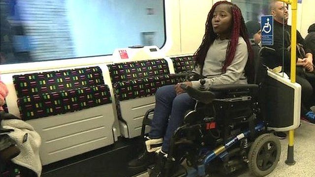 Disabled commuter on the Tube