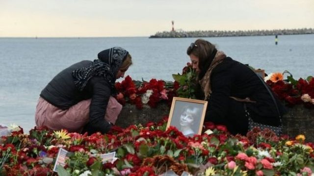 Wasu da ke mika alhinin su ga mamatan wajen sanya furanye