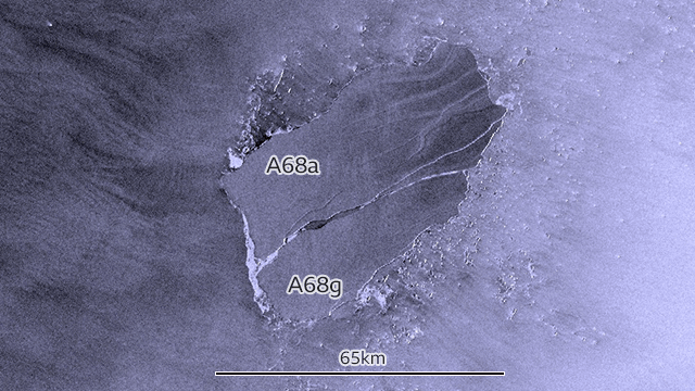 Спутниковый снимок айсберга