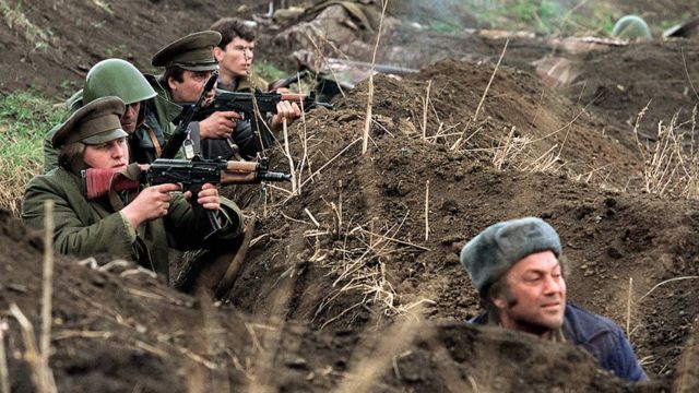 Kelompok kemerdekaan Transnistria yang bentrok dengan pasukan Moldova pada tahun 1992.